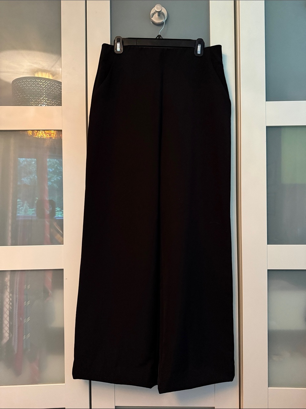 Eliza J Black High Rise Wide-Leg Dress Pants 12
